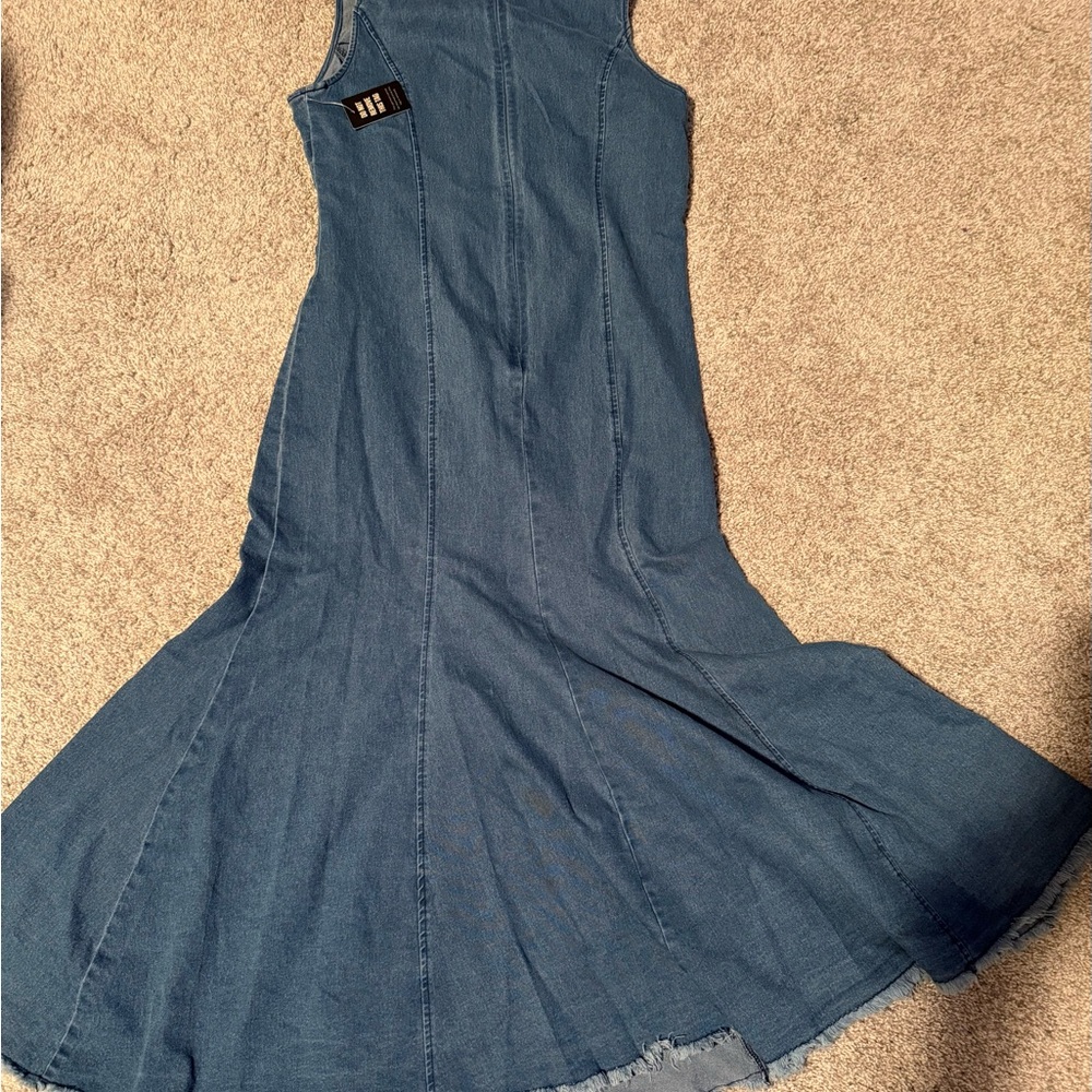Ashley Stewart Blue Midi Dress